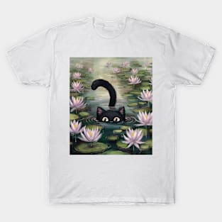 Dive into elegance with Cat Monet T-Shirt